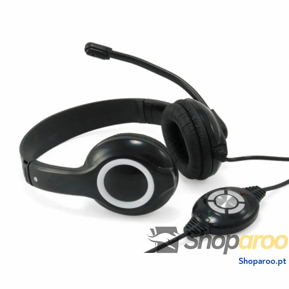 Auriculares com microfone Conceptronic CCHATSTARU2B Preto Vermelho/Preto