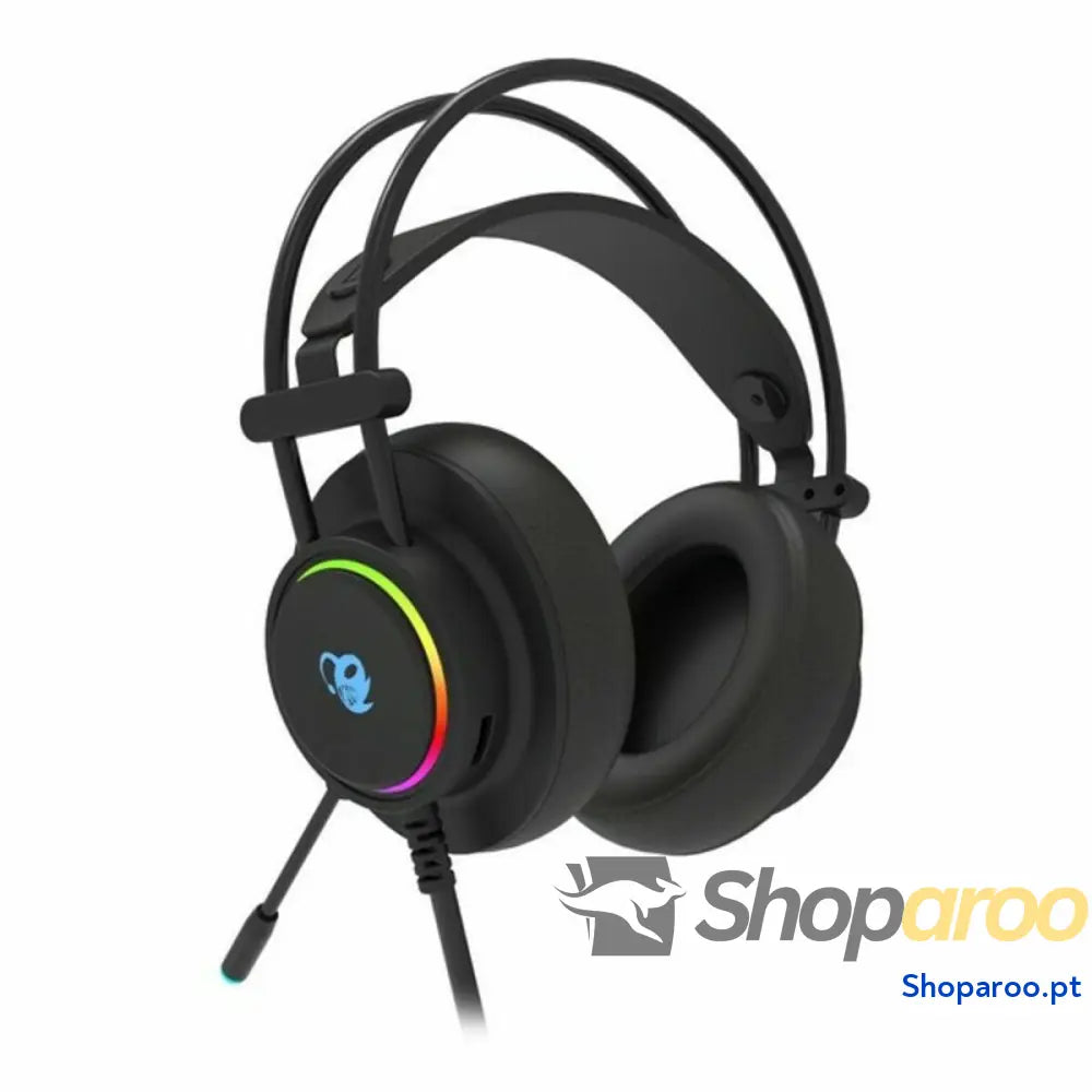 Auriculares com microfone CoolBox DeepLighting Preto