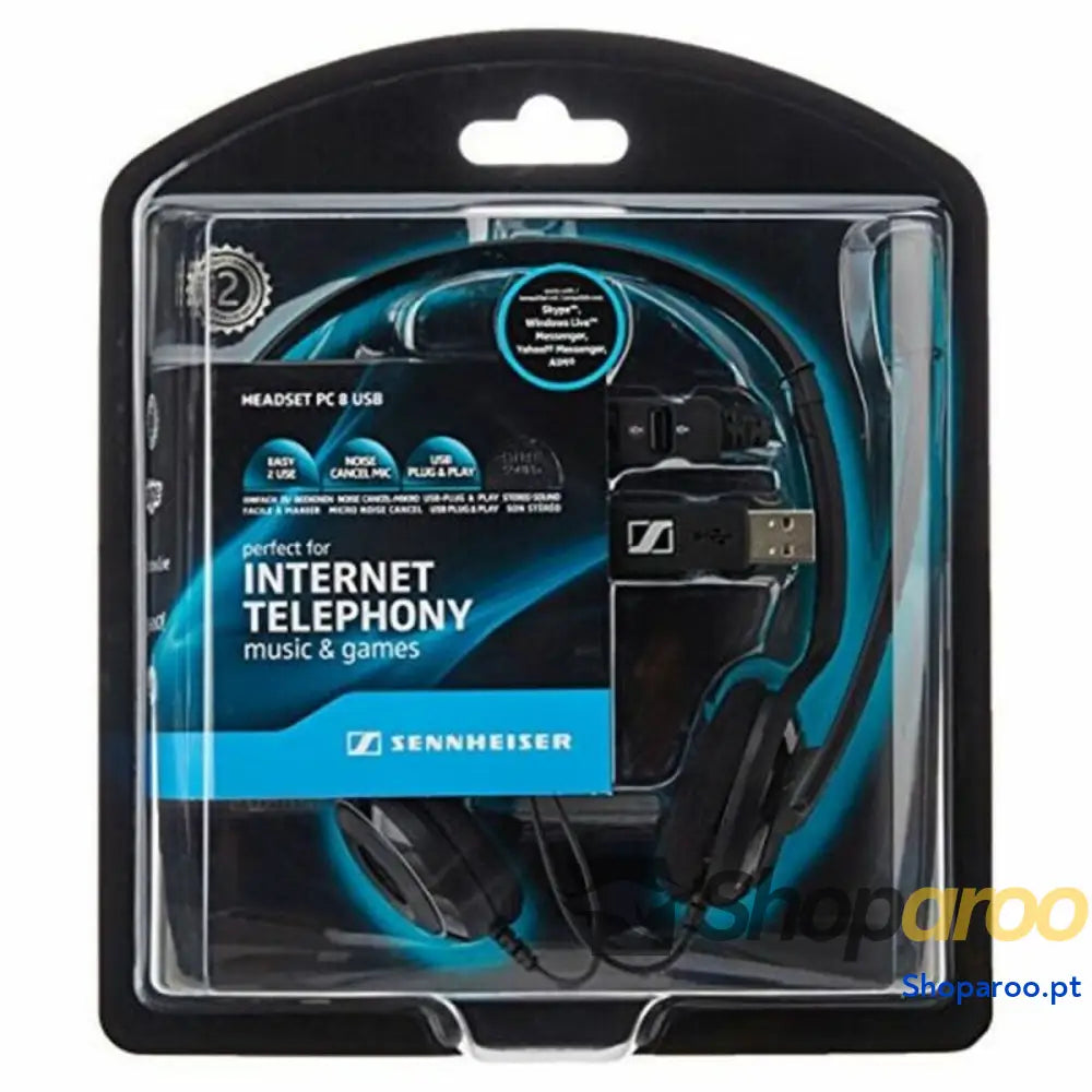 Auriculares com microfone Epos PC8 Preto
