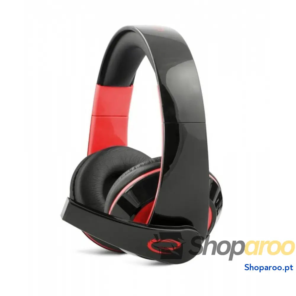 Auriculares com microfone Esperanza EGH300R Preto Vermelho