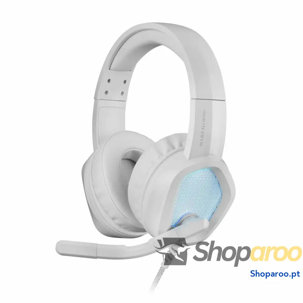 Auriculares com Microfone Gaming Mars Gaming MH320W LED RGB Estéreo Cinzento