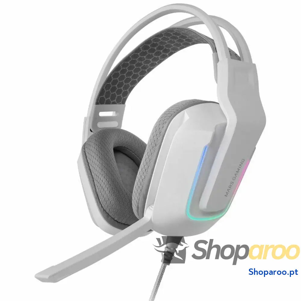 Auriculares com microfone para Vídeojogos Mars Gaming MH-Strike Branco