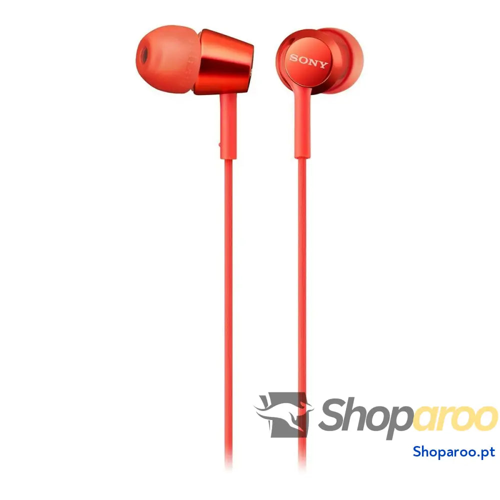 Auriculares com microfone Sony MDR EX155AP Vermelho