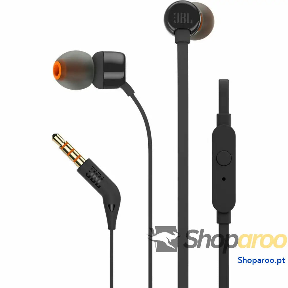 Auriculares de botão JBL T110 Preto
