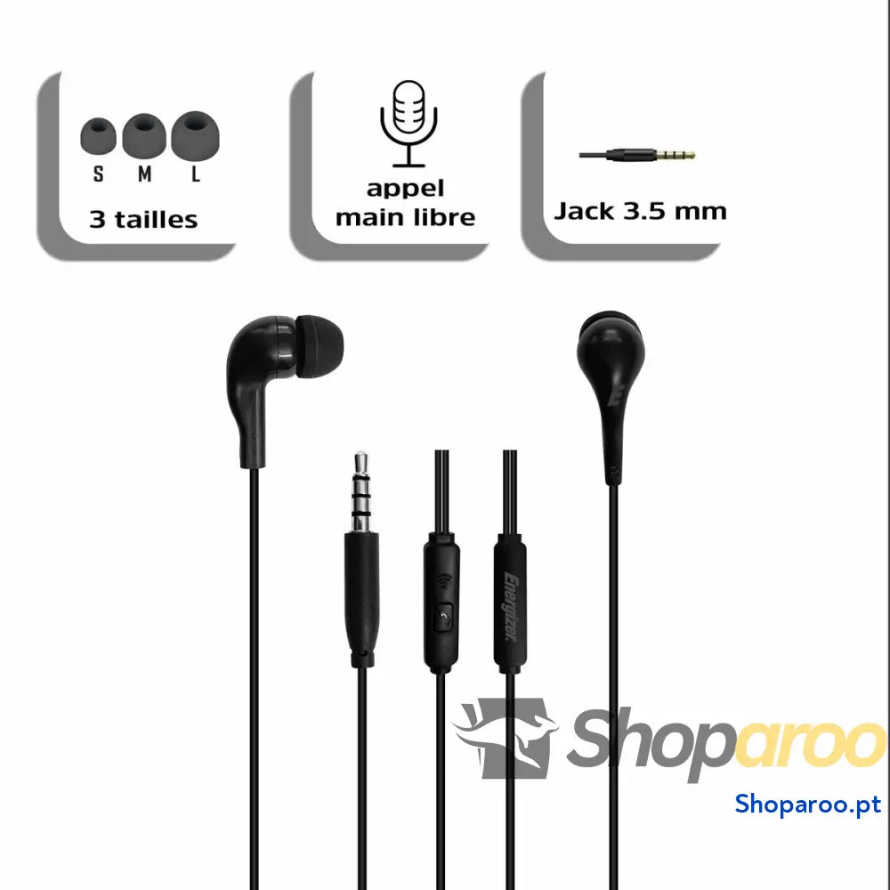 Auriculares Energizer CIA6BK Preto