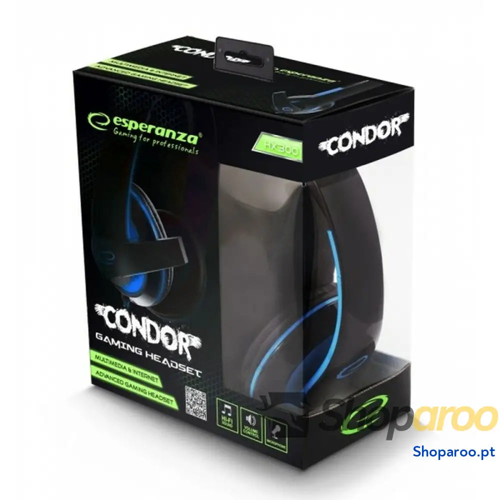 Auriculares Esperanza EGH300B Azul Preto Preto/Azul