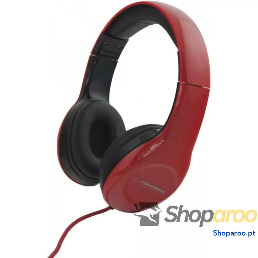 Auriculares Esperanza EH138R Preto Vermelho