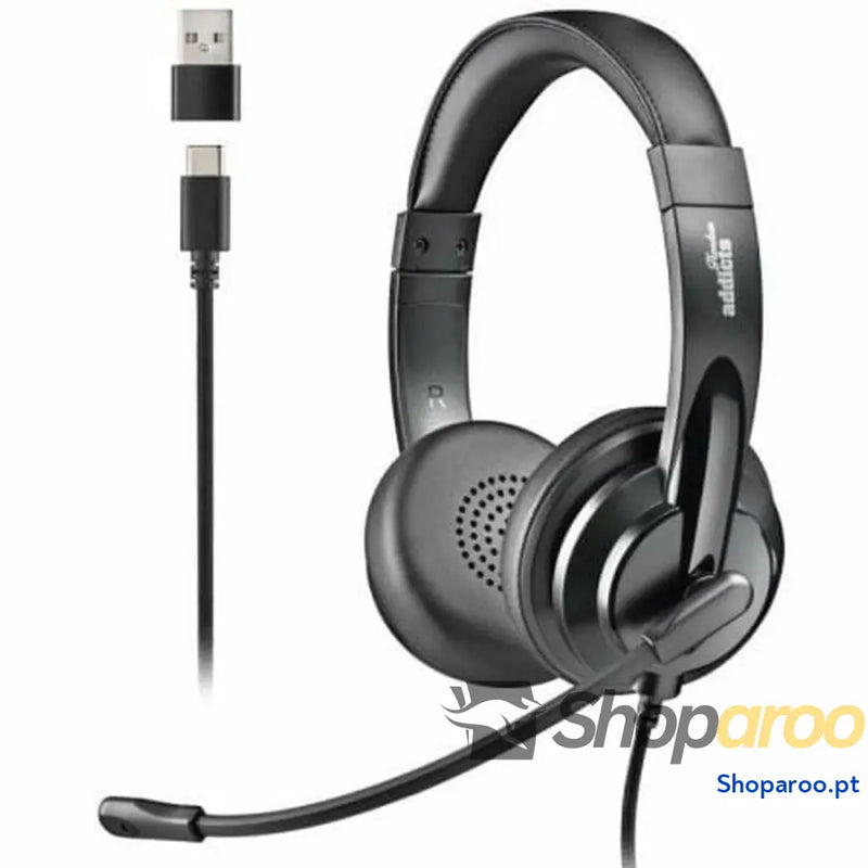 Auriculares NGS VOX605USBC Preto