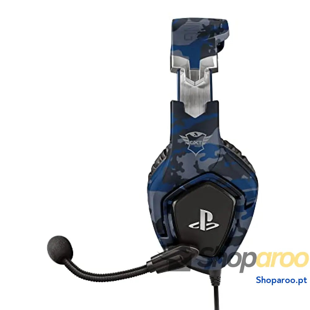 Auscultadores Trust Gaming para PS4 e PS5 GXT 488 Force headset oficial licenciado PlayStation microfone dobrável