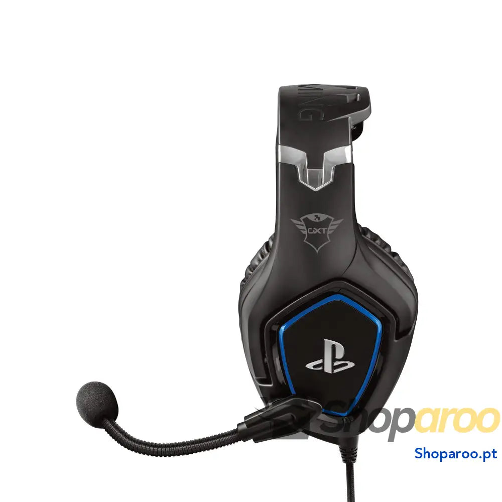 Auscultadores Trust Gaming para PS4 e PS5 GXT 488 Force headset oficial licenciado PlayStation microfone dobrável