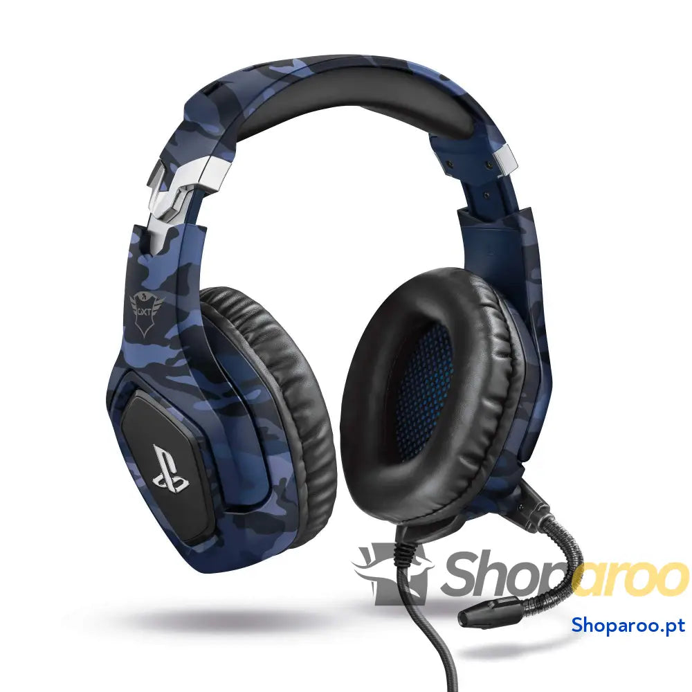 Auscultadores Trust Gaming para PS4 e PS5 GXT 488 Force headset oficial licenciado PlayStation microfone dobrável