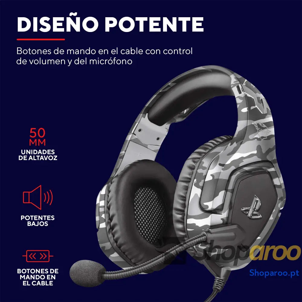 Auscultadores Trust Gaming para PS4 e PS5 GXT 488 Force headset oficial licenciado PlayStation microfone dobrável