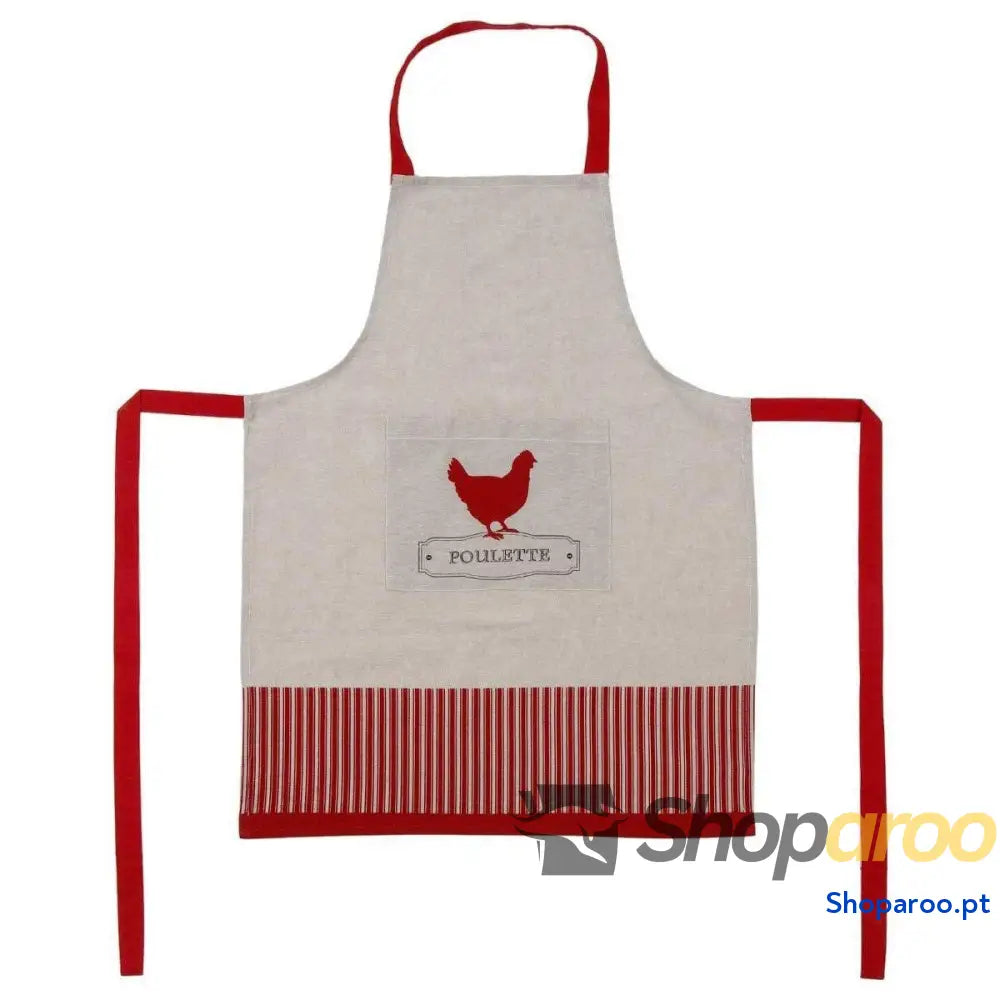 Avental com Bolso Atmosphera Poulette Bege Algodão 60 x 80 cm