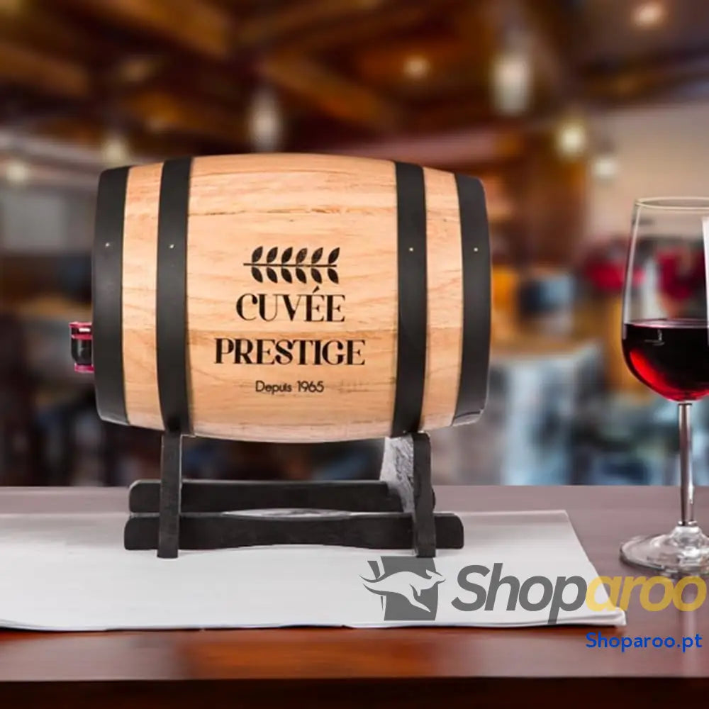 Avilia Barril de vinho chão: dispensador barris madeira 5,5L Estilo único Barris para decoração Cor natural e elegante