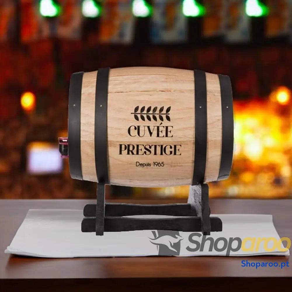 Avilia Barril de vinho chão: dispensador barris madeira 5,5L Estilo único Barris para decoração Cor natural e elegante