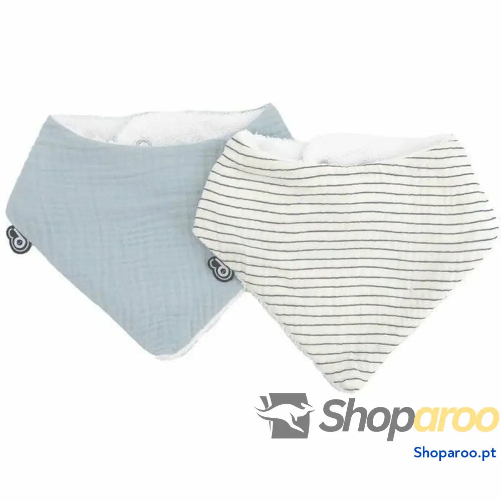 Babete Domiva Azul Algodão 2 Peças (2 Unidades)