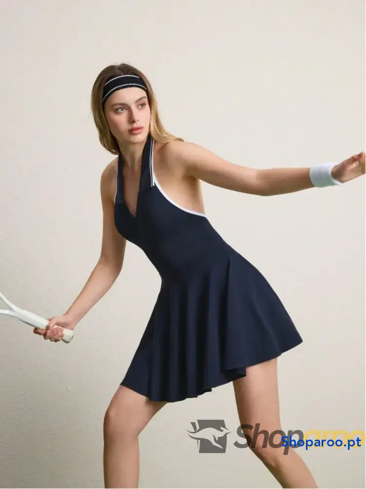 Backless Halter Neck Active Dress
