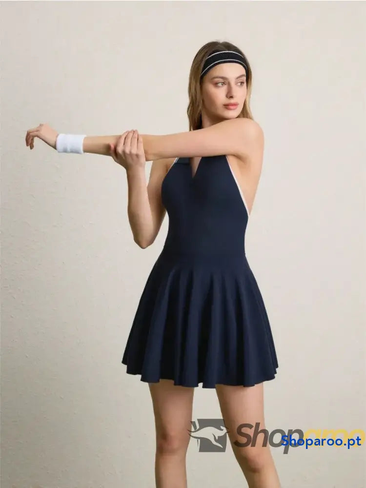 Backless Halter Neck Active Dress
