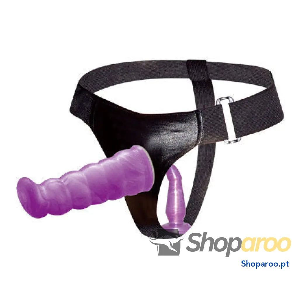 BAILE ARNÊS ANAL E VAGINAL FÊMEA LILAC GPOINT 17 CM