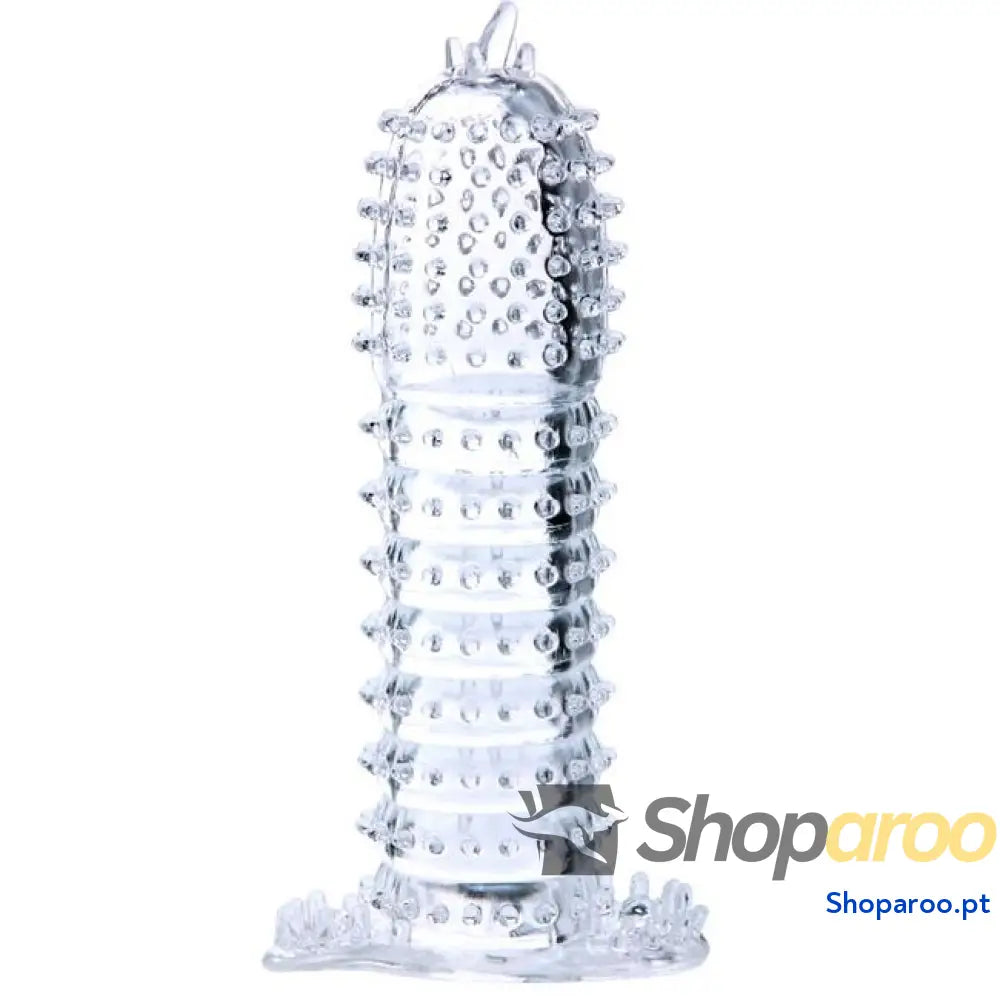 BAILE - BAINHA PARA PÉNIS COM PONTOS ESTIMULANTES TRANSPARENTE 14 CM