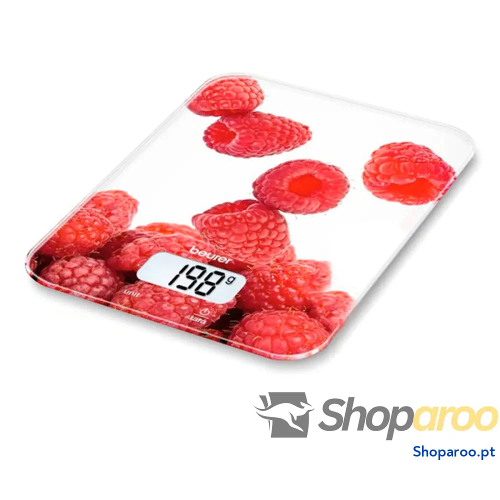 Balança de Cozinha Beurer KS 19 berry 5 Kg Branco Vermelho kg