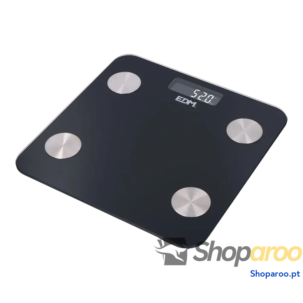 Balança digital para casa de banho EDM 07613 Body Composition Preto 180 kg