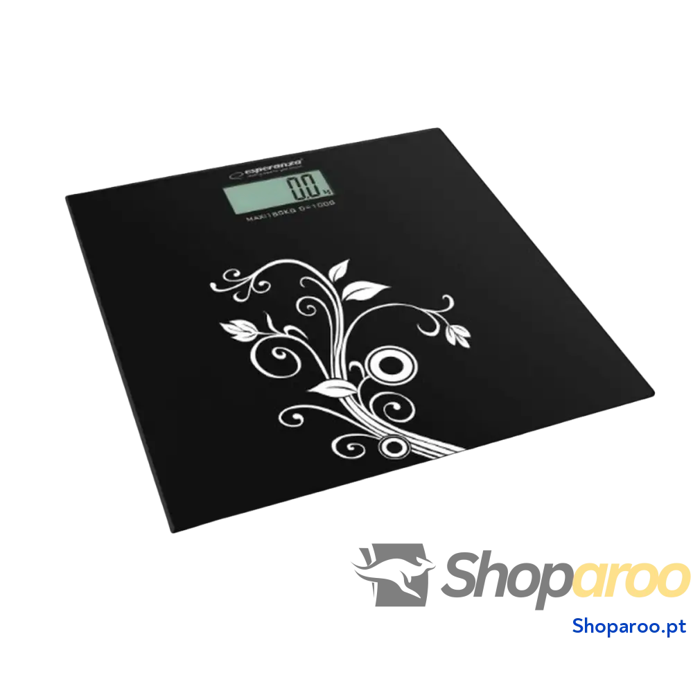 Balança digital para casa de banho Esperanza EBS003 Preto Preto/Branco Vidro Vidro temperado Baterias x 2