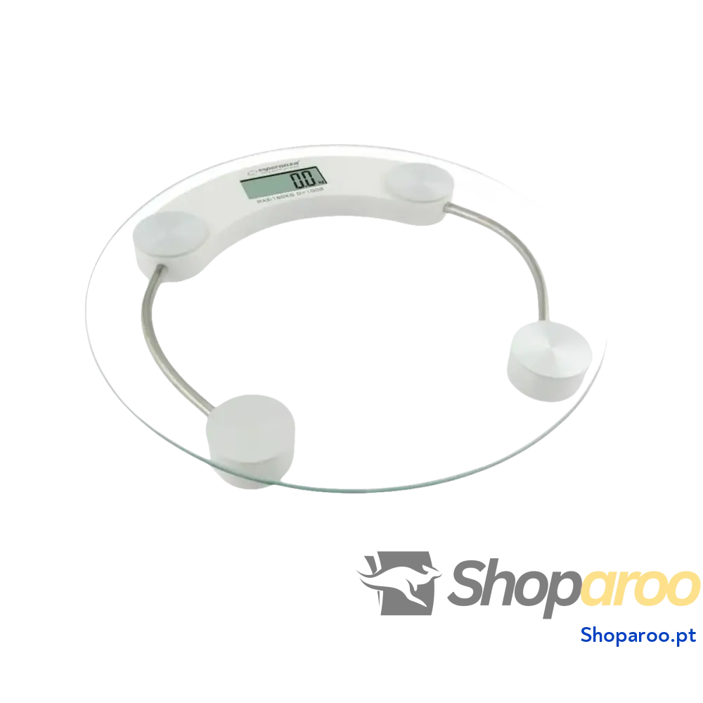 Balança digital para casa de banho Esperanza EBS007W Branco Preto Vidro
