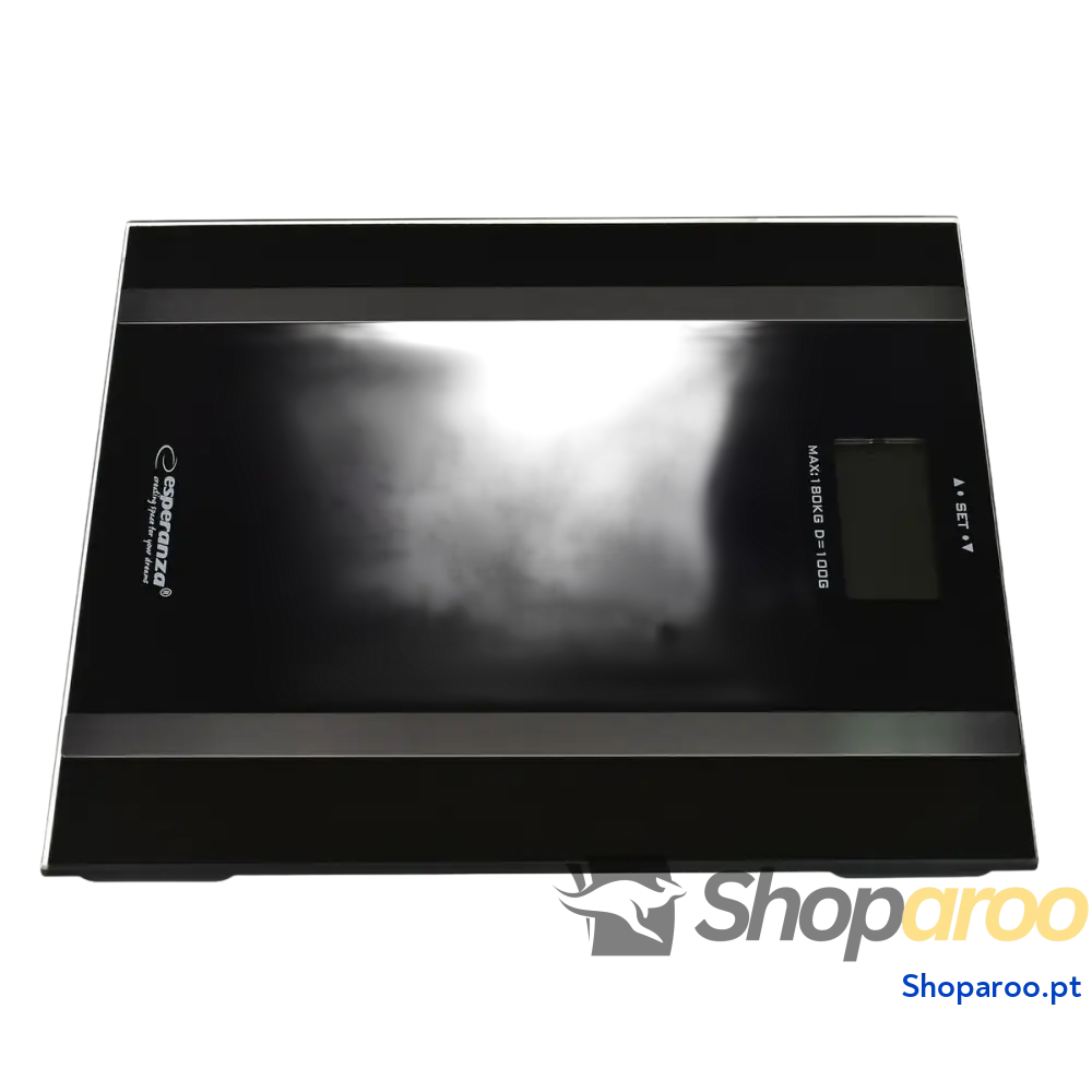 Balança digital para casa de banho Esperanza EBS018K Preto Vidro temperado Baterias x 2