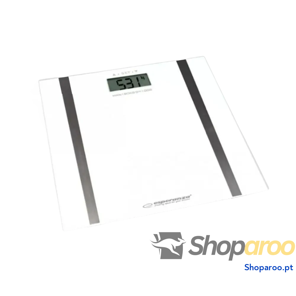 Balança digital para casa de banho Esperanza Samba Branco Vidro Baterias x 2