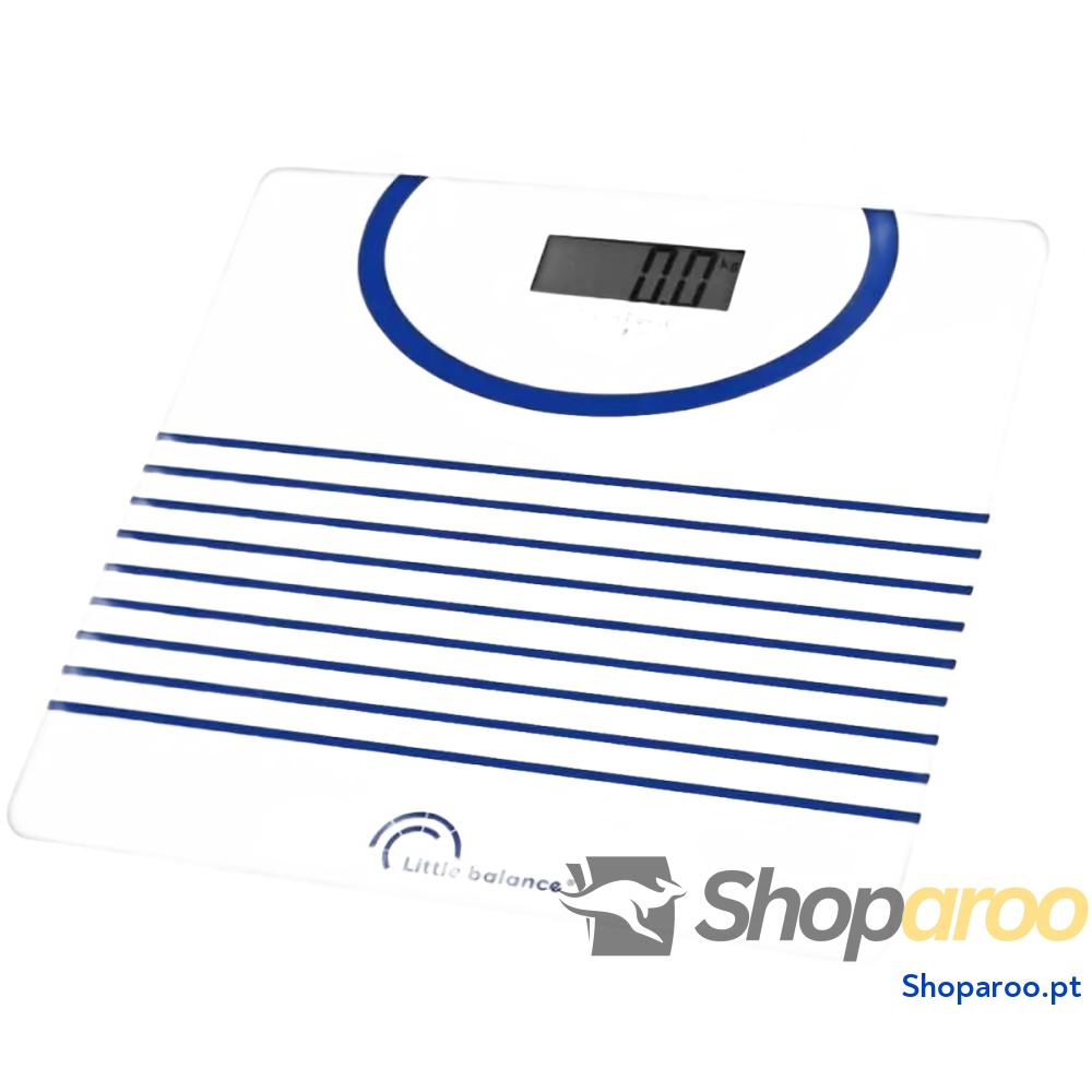 Balança digital para casa de banho Little Balance 8655 Azul/Branco 180 kg
