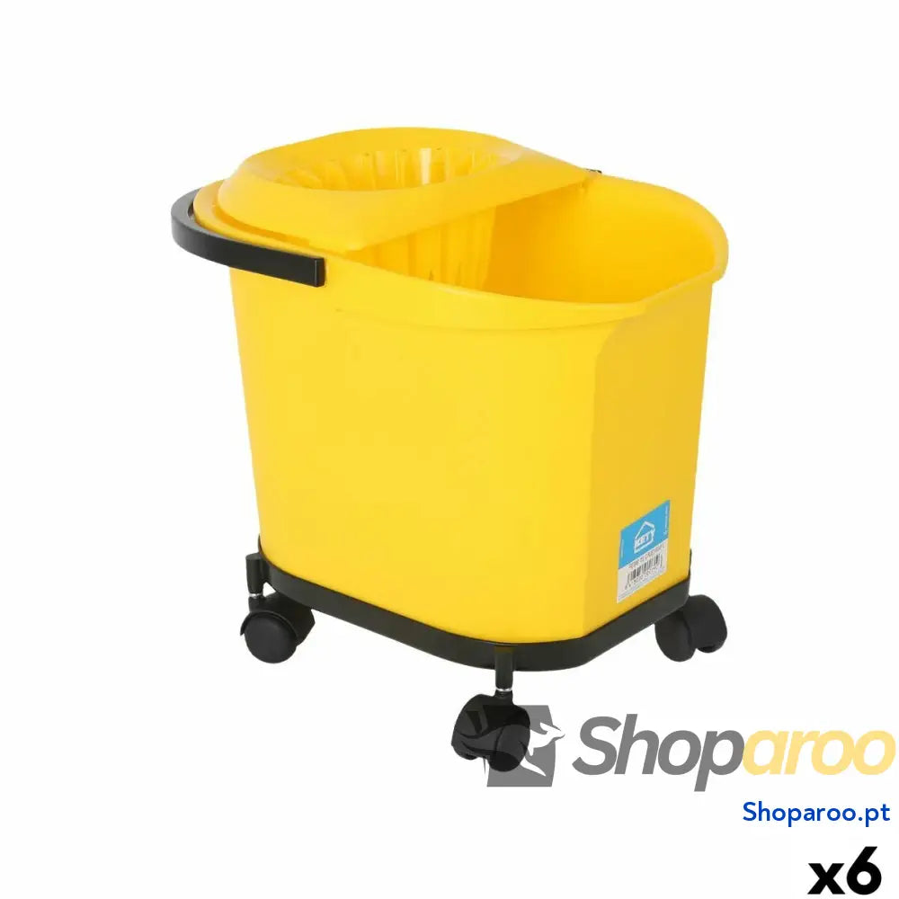 Balde de Limpeza Kety Amarelo 16 L 40,5 x 30 35 cm (6 Unidades)