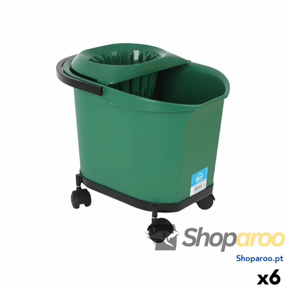 Balde de Limpeza Kety Verde 16 L 40,5 x 30 35 cm (6 Unidades)