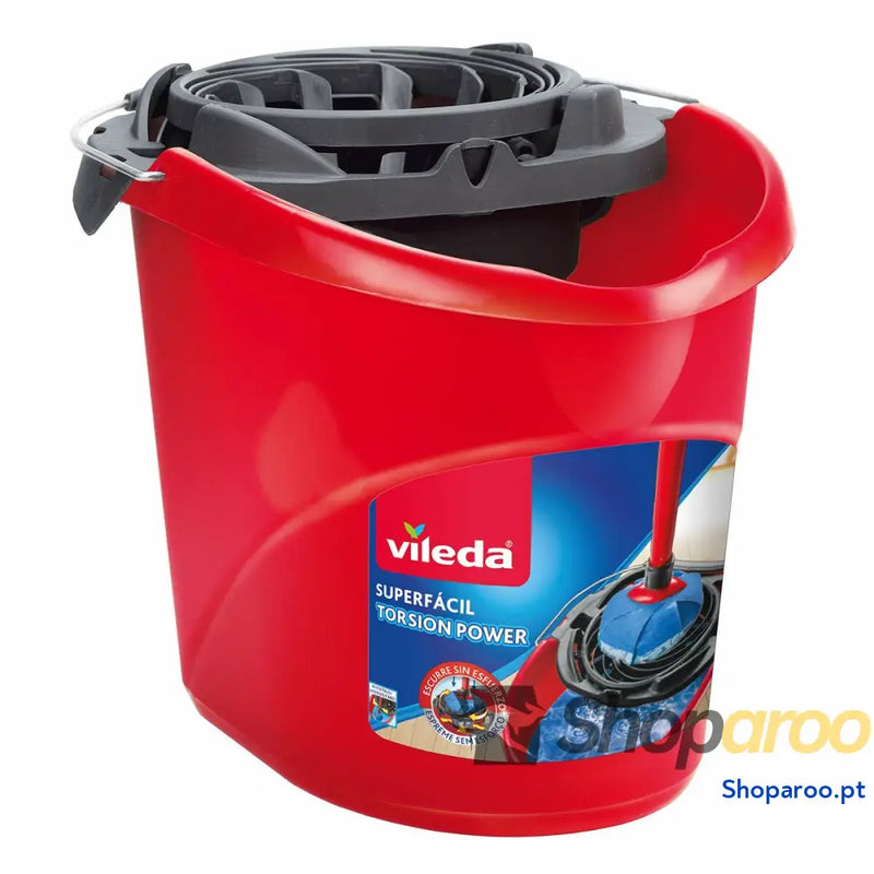 Balde de Limpeza Vileda Torsion Power Escorredor Vermelho Plástico 10 L Polipropileno