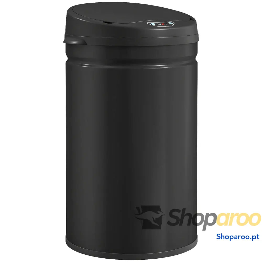 Balde de lixo cozinha automático 30L inox sensor preto