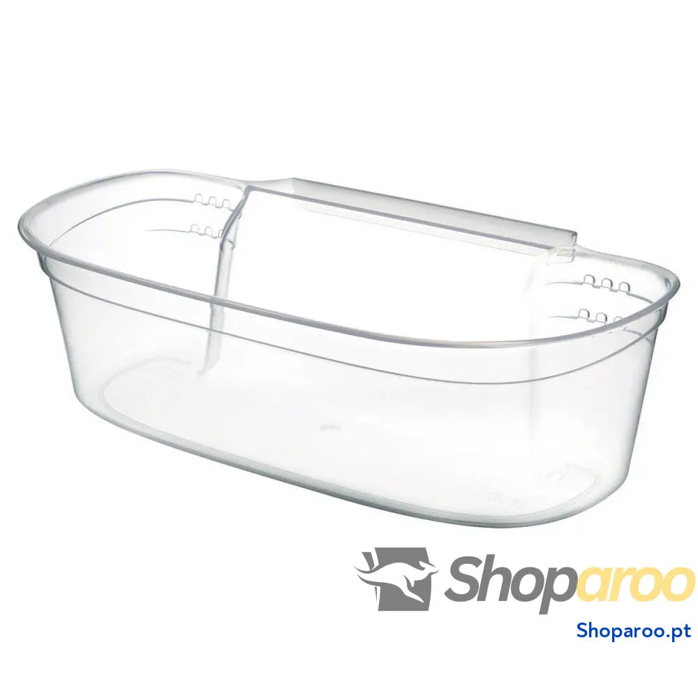 Balde de Lixo Gondol_G-550 Transparente Branco Plástico
