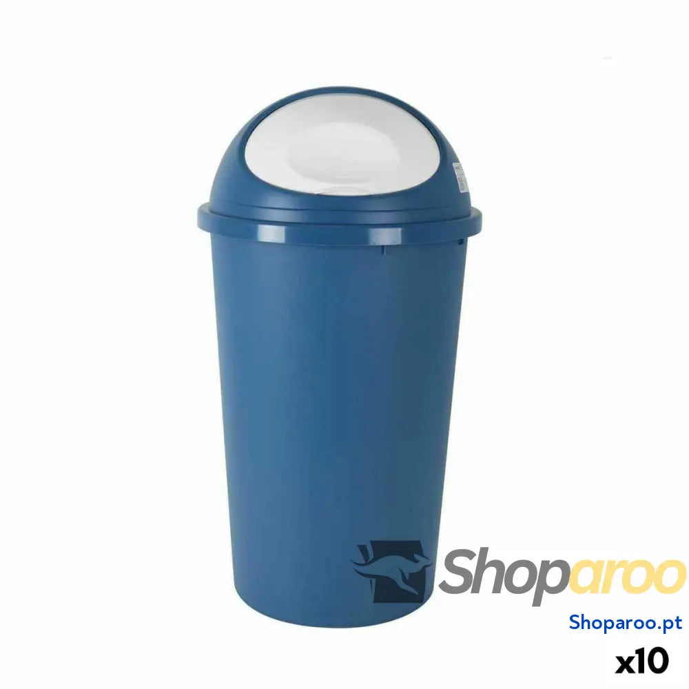Balde de Lixo Tontarelli Big hoop Azul Branco 50 L (10 Unidades)