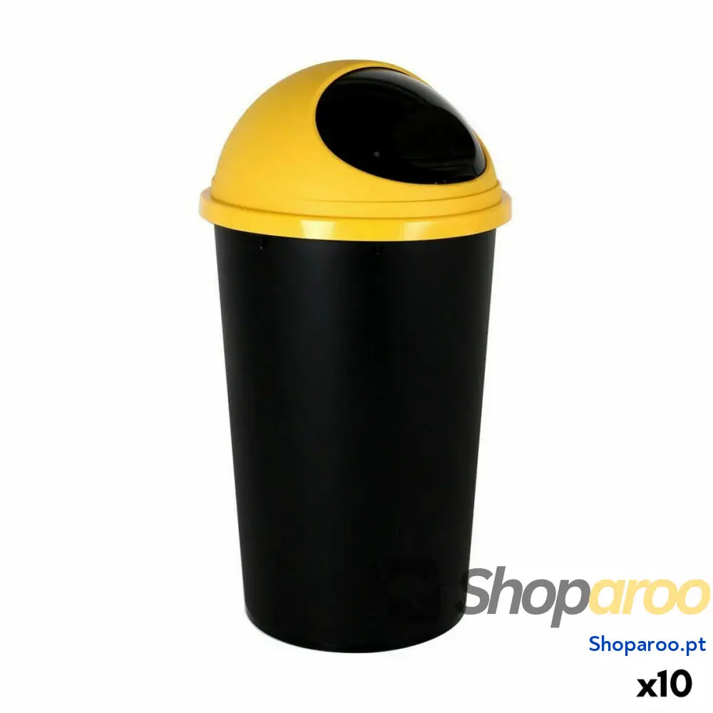 Balde de Lixo Tontarelli Small hoop Amarelo Preto 25 L (10 Unidades)