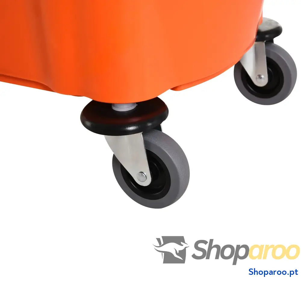 Balde para esfregona comercial com espremedor 36L laranja