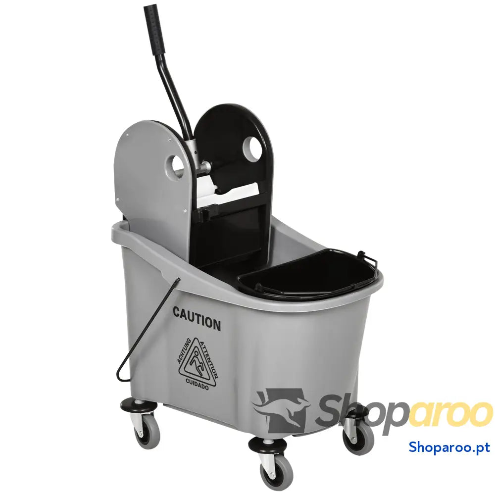 Balde para esfregona comercial com espremedor 36L laranja