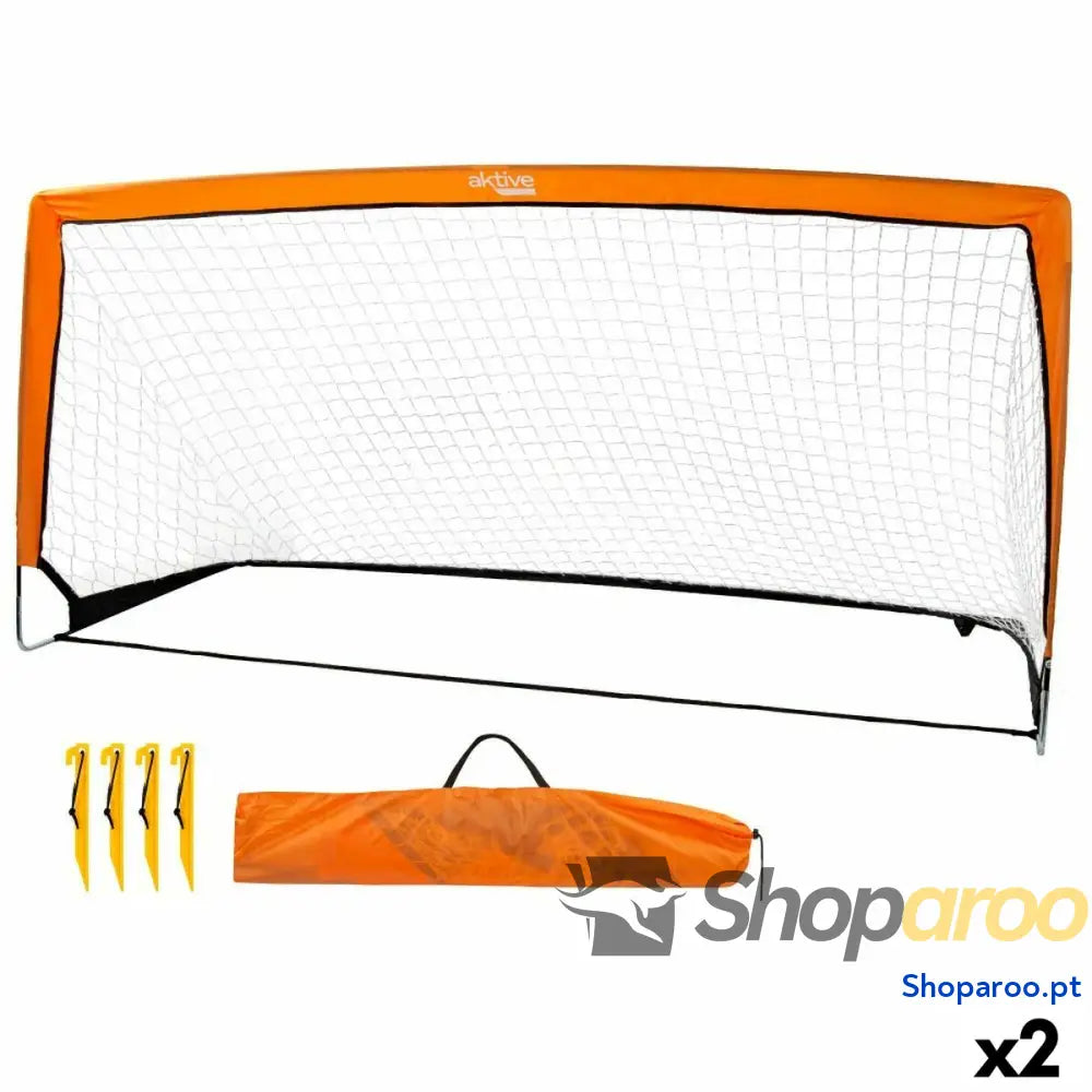 Baliza de Futebol Aktive 200 x 100 x 100 cm (2 Unidades)