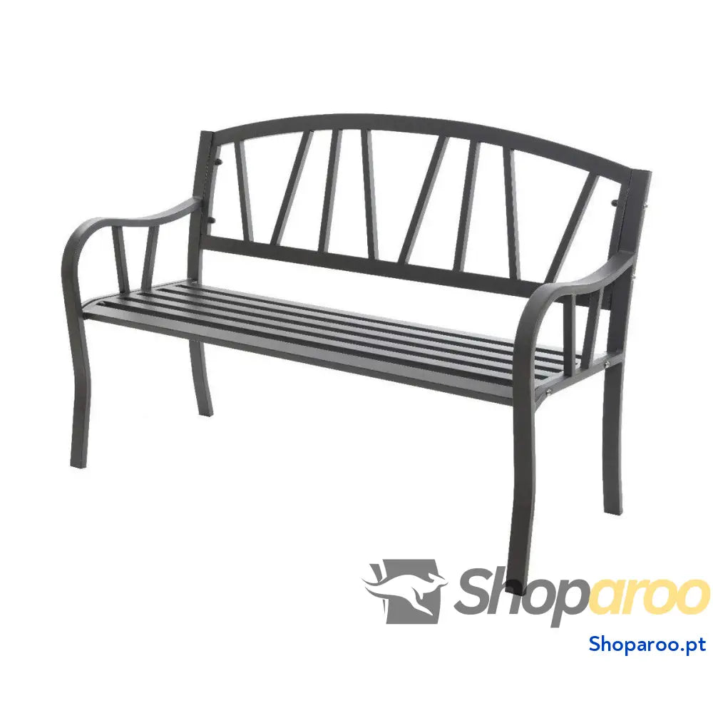 Banco com encosto Antracite Ferro (123 X 53 X 86 cm)