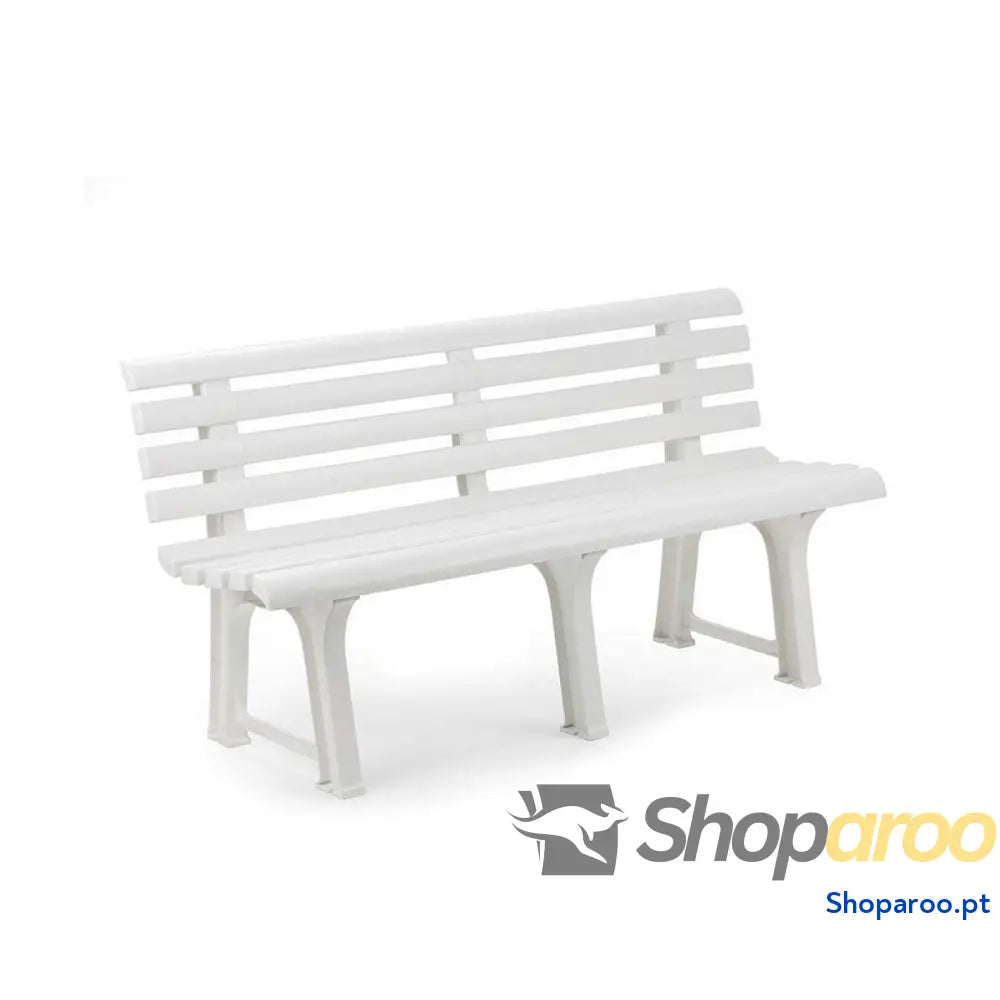 Banco com encosto IPAE Progarden ORCHIDEA Branco Polipropileno (145 x 49 x 74 cm)