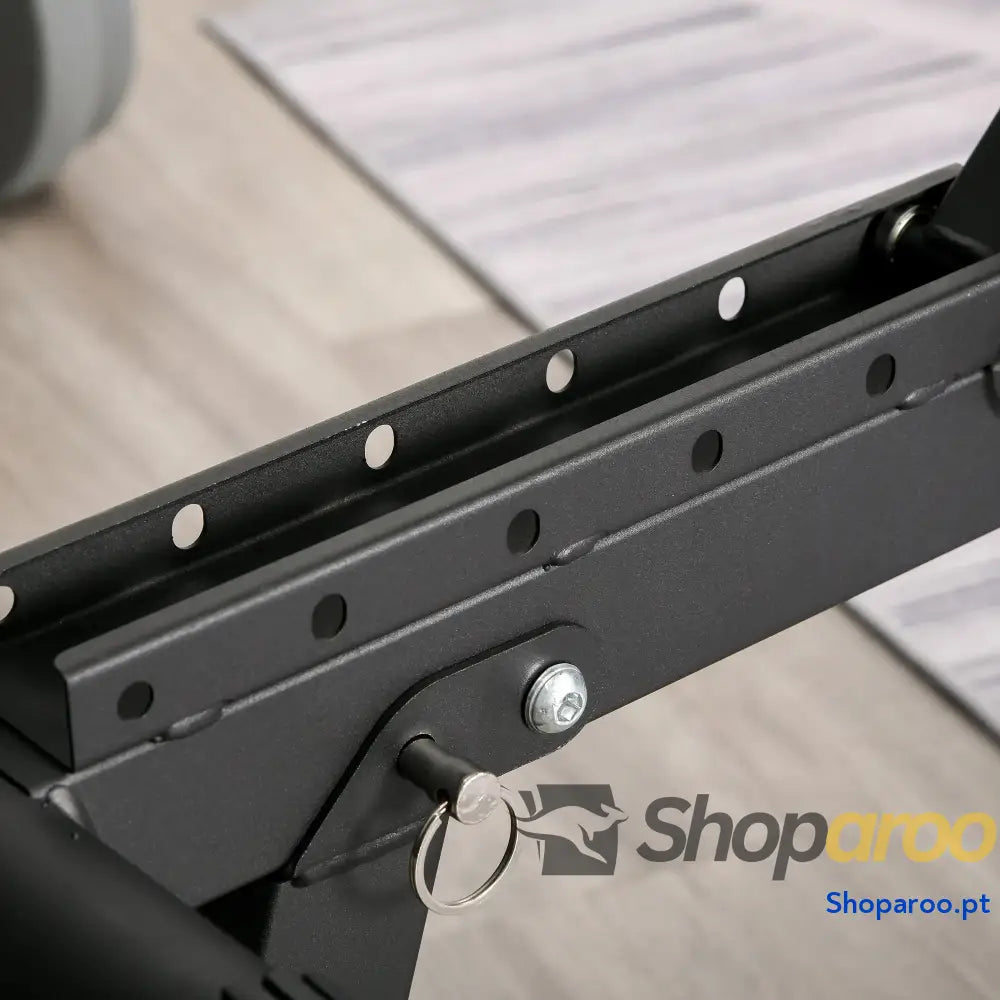 Banco de peso dobrável com altura ajustável e ângulo do encosto 6 níveis para Elevação abdômen 130x37x45 108 cm preto