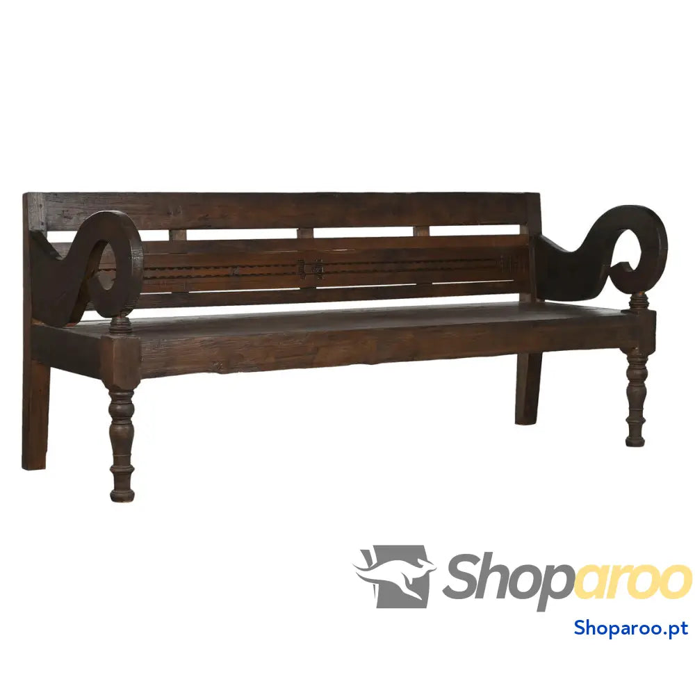 Banco Home ESPRIT Catanho escuro Teca 196 x 68 x 82 cm