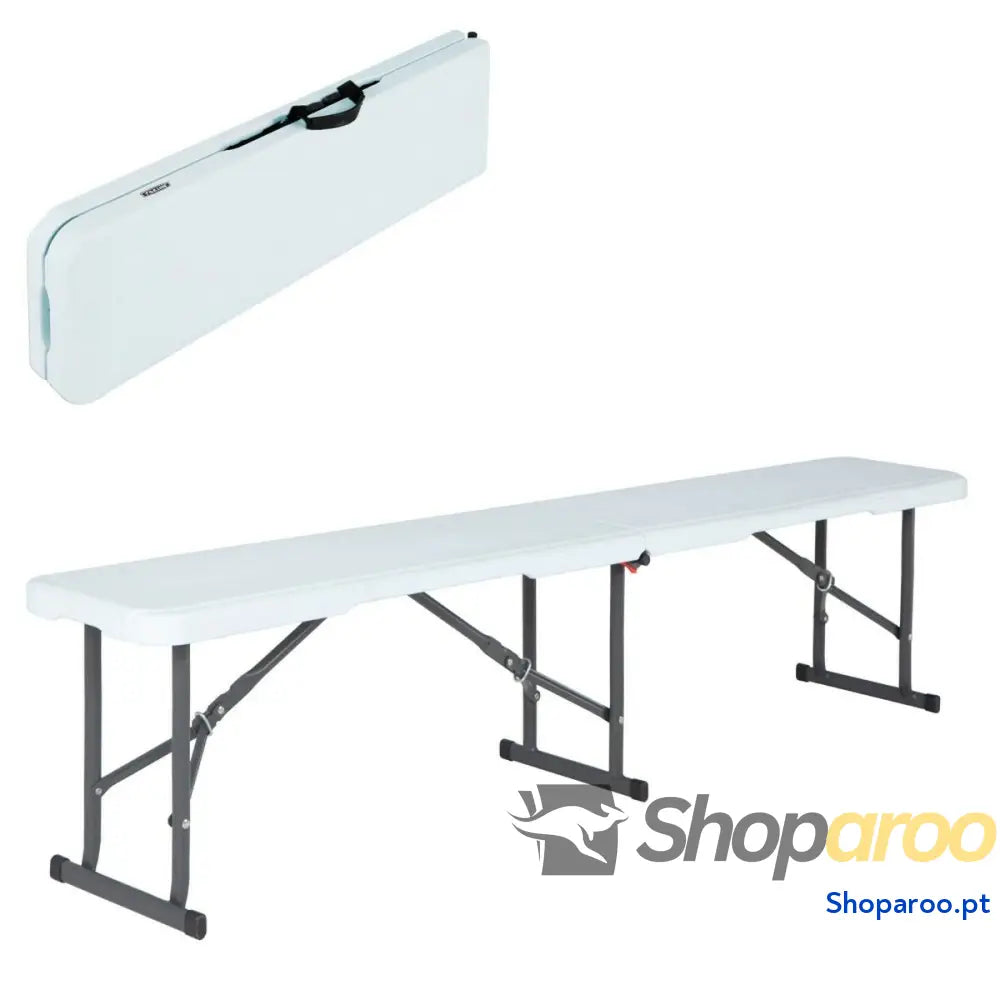 Banco Lifetime Branco Dobrável 183 x 42 x 29 cm