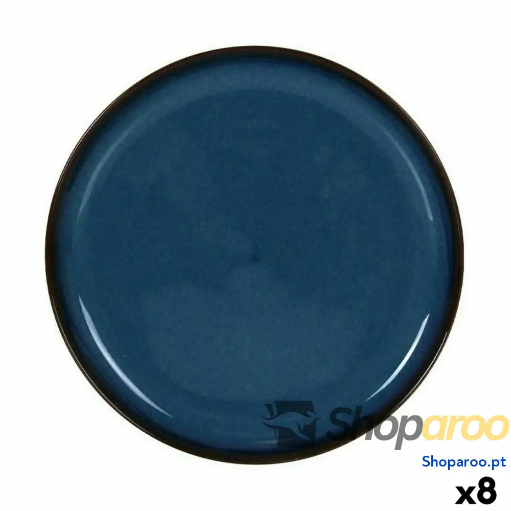 bandeja de aperitivos La Mediterránea Chester Azul Redonda 24,3 x 2,5 cm (8 Unidades)