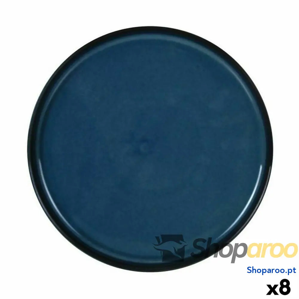 bandeja de aperitivos La Mediterránea Chester Azul Redonda 26,8 x 2,6 cm (8 Unidades)