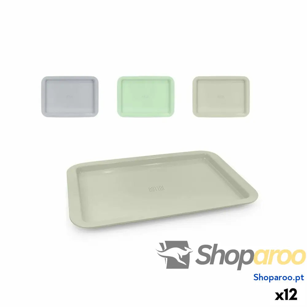 Bandeja de pequeno almoço Quttin Metal 48 x 33,5 1,8 cm (12 Unidades)