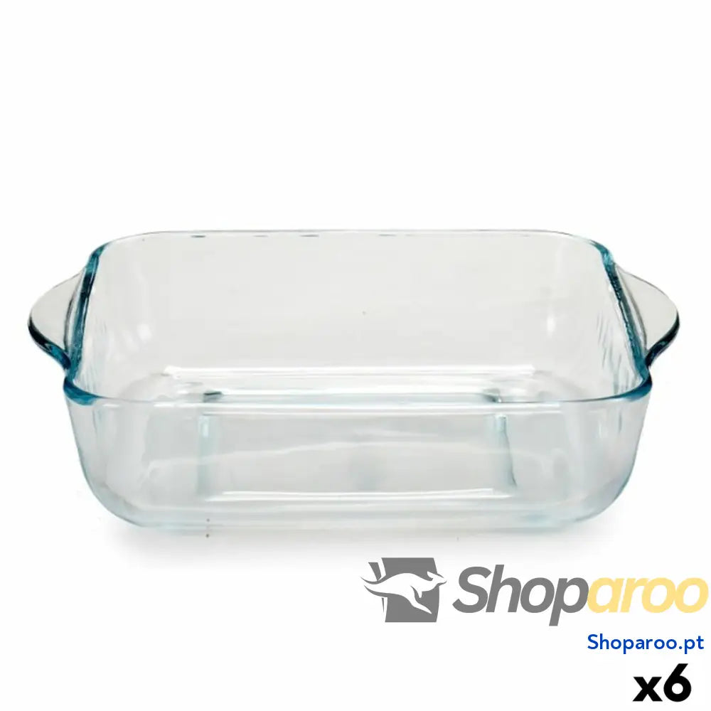Bandeja para Forno Pasabahce Borcam 1,9 L 22 x 6 25,5 cm Com pegas (6 Unidades)